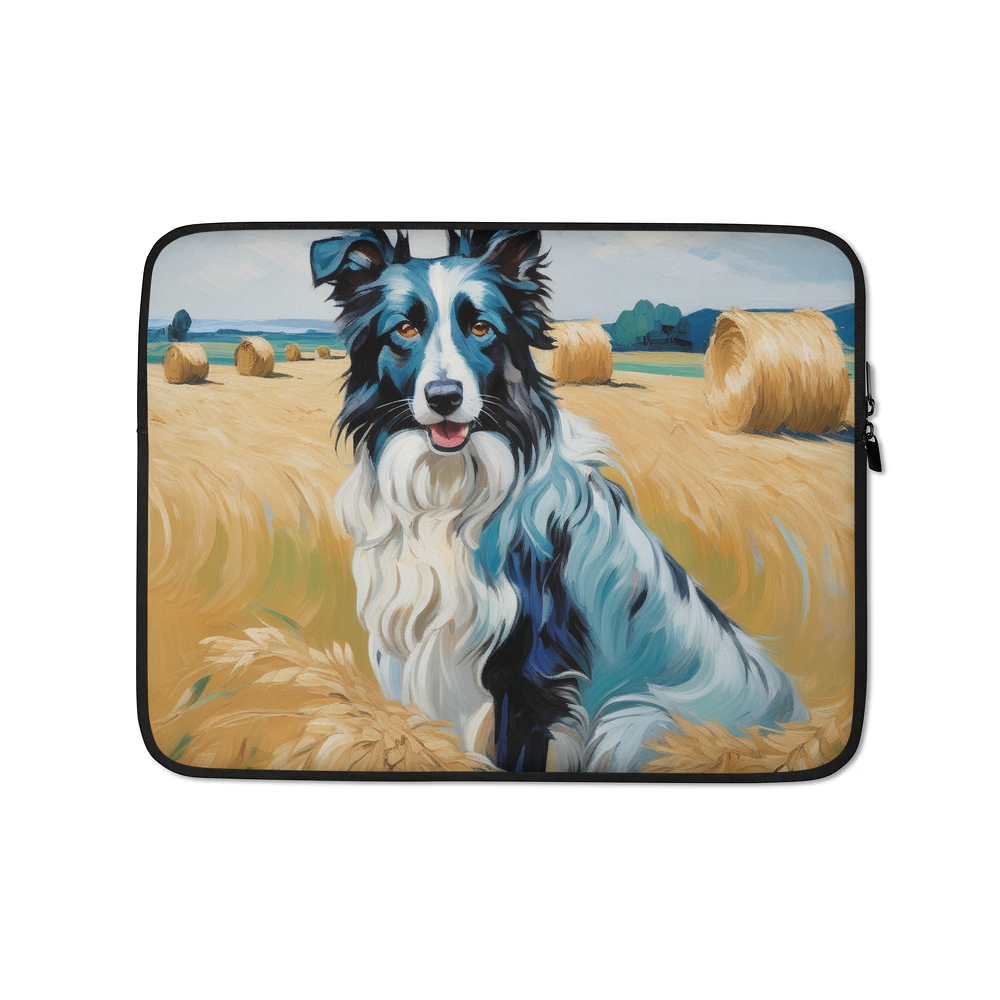 PugMug Custom Blue Merle Border Collie Laptop Sleeve