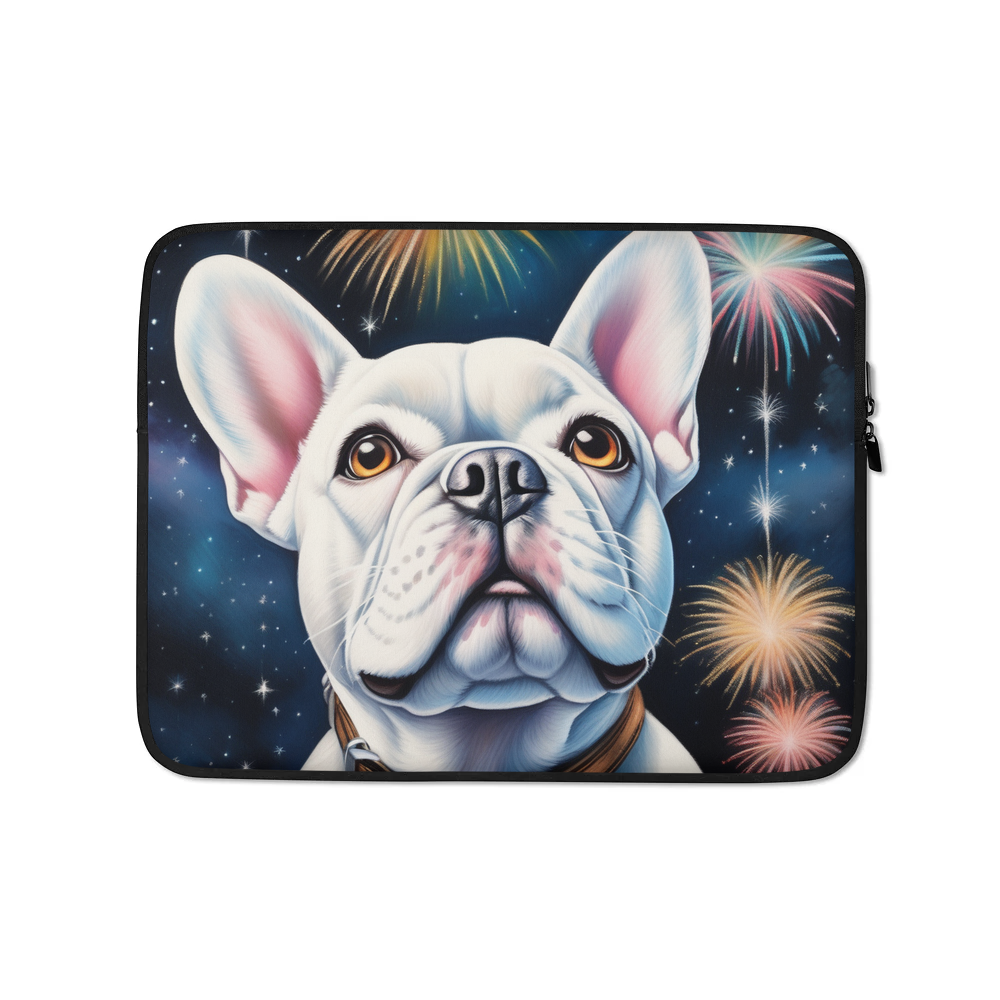 PugMug Custom White French Bulldog Laptop Sleeve