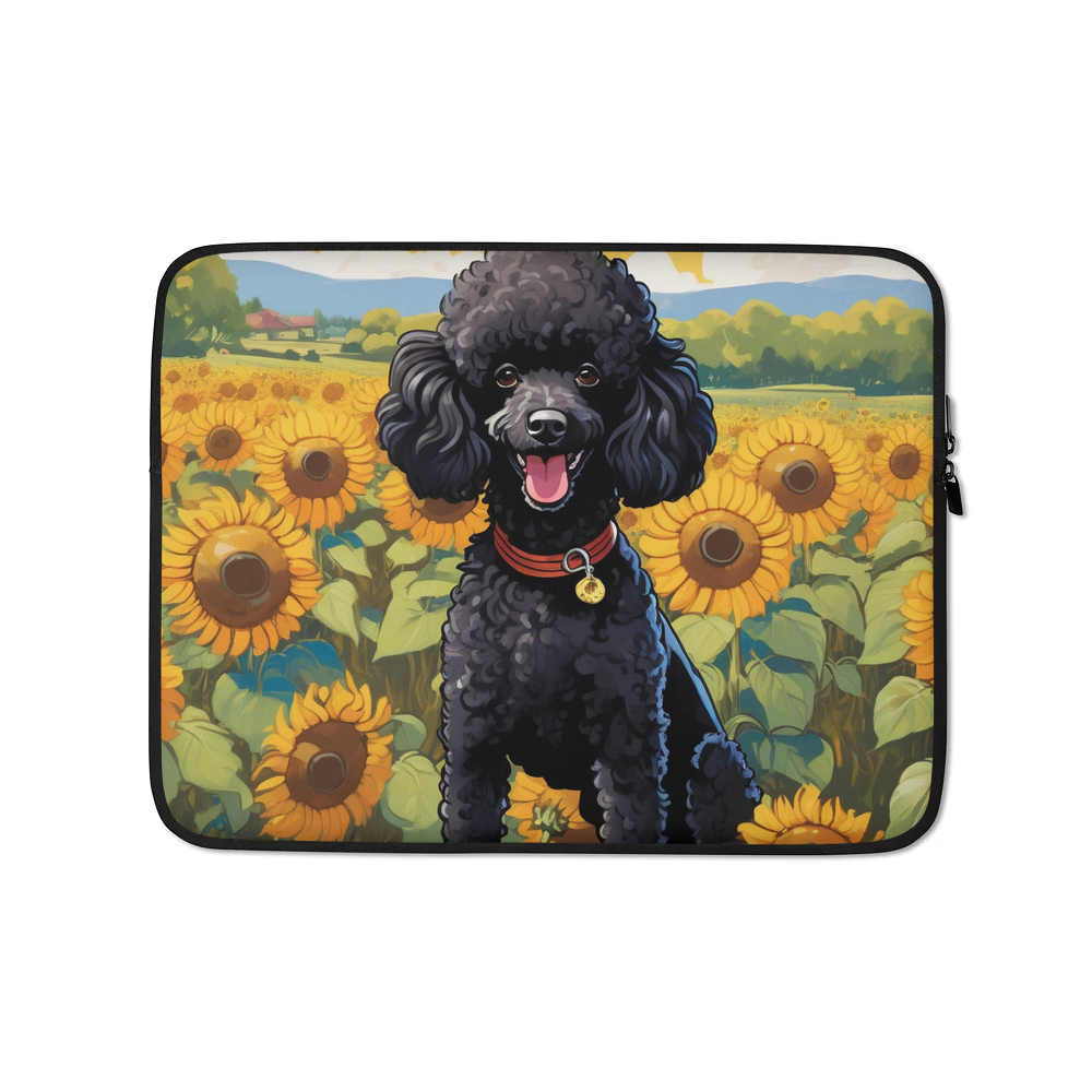 PugMug Custom Black Poodle Laptop Sleeve
