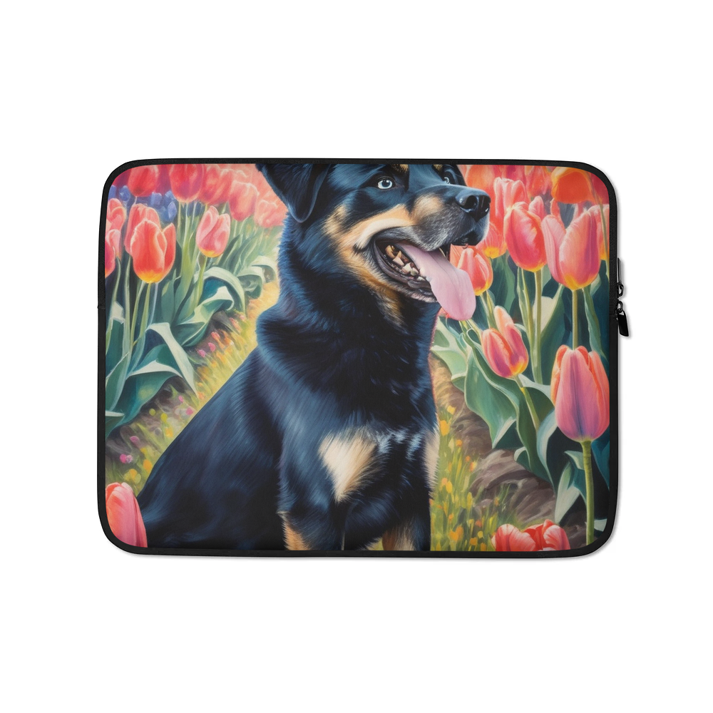 PugMug Custom Blue Laptop Sleeve