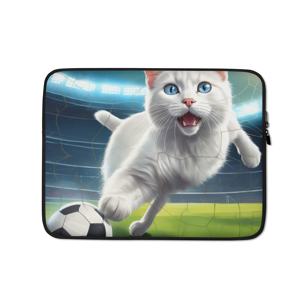 PugMug Custom White Companion Cat Laptop Sleeve