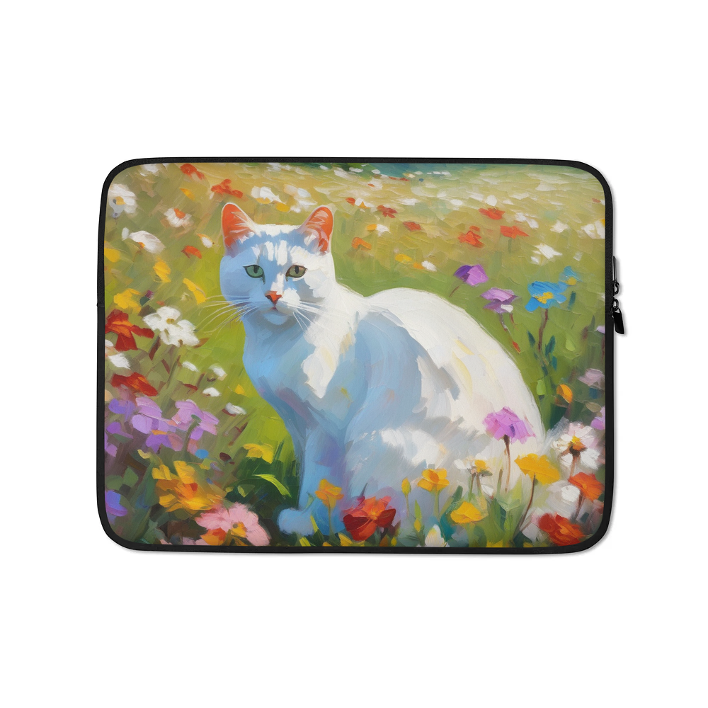 PugMug Custom White Exotic Cat Laptop Sleeve