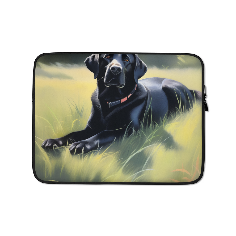 PugMug Custom Black Labrador Retriever Laptop Sleeve
