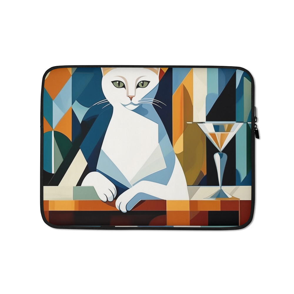 PugMug Custom White Companion Cat Laptop Sleeve