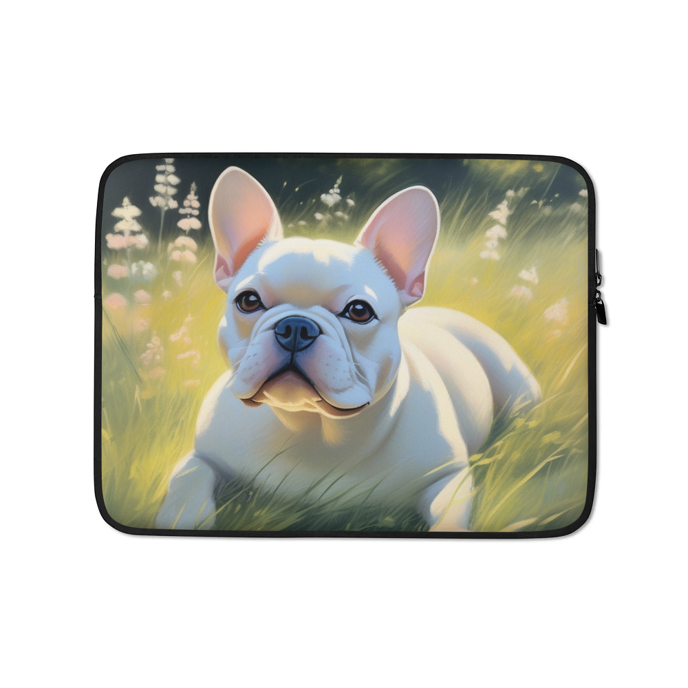 PugMug Custom White French Bulldog Laptop Sleeve