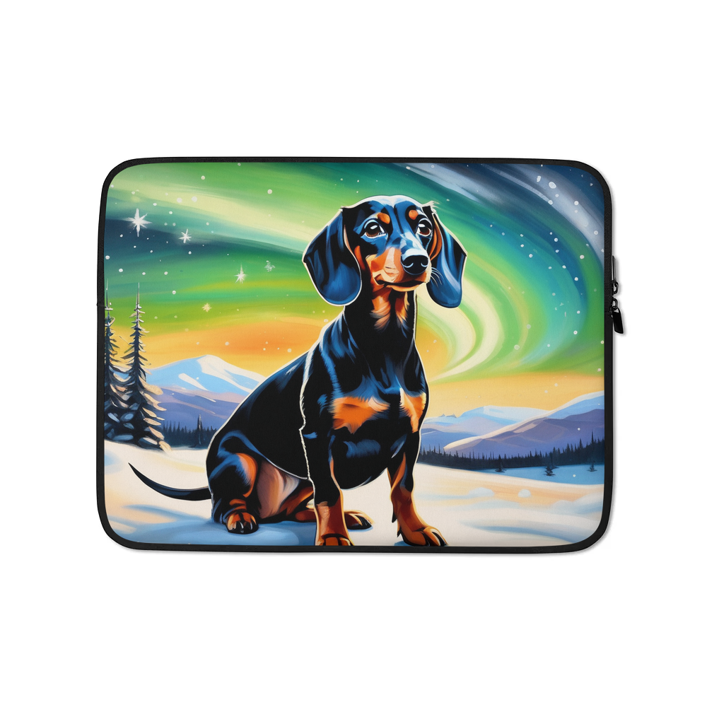 PugMug Custom Black Dachshund Laptop Sleeve