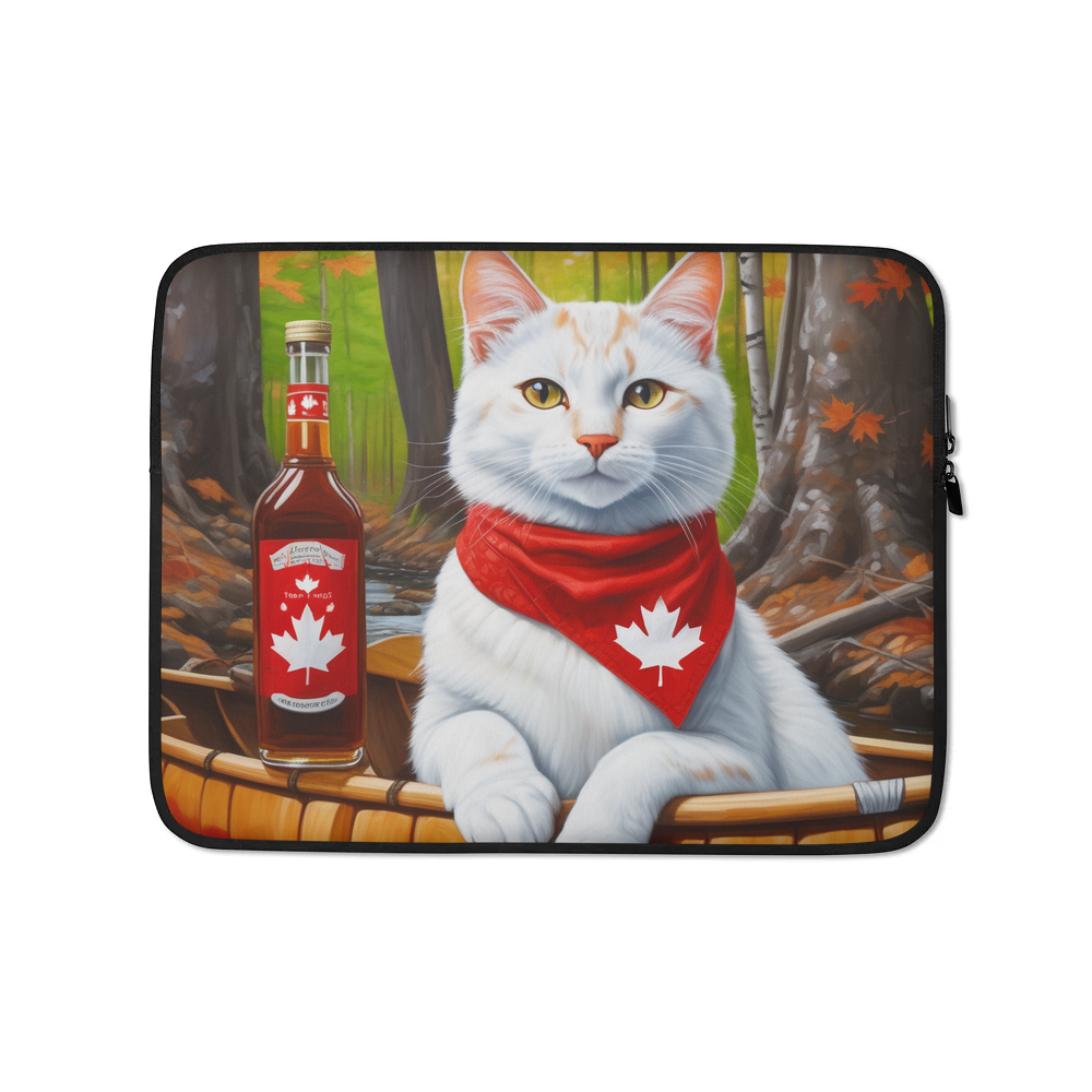 PugMug Custom White Companion Cat Laptop Sleeve