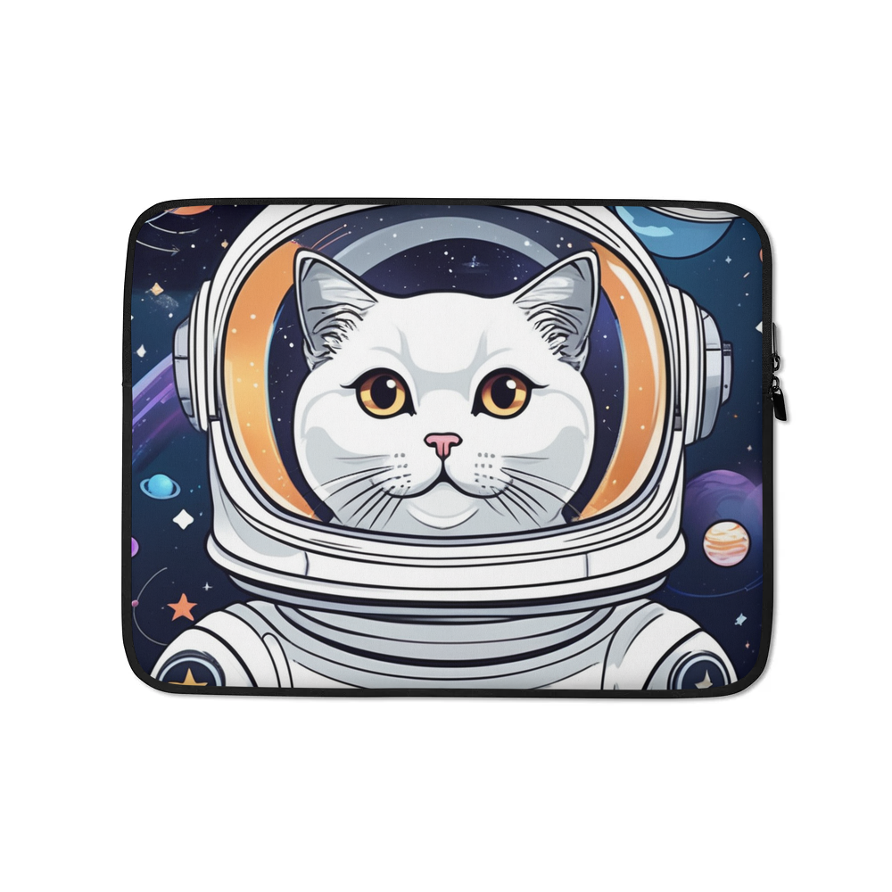 PugMug Custom White Scottish Fold Cat Laptop Sleeve
