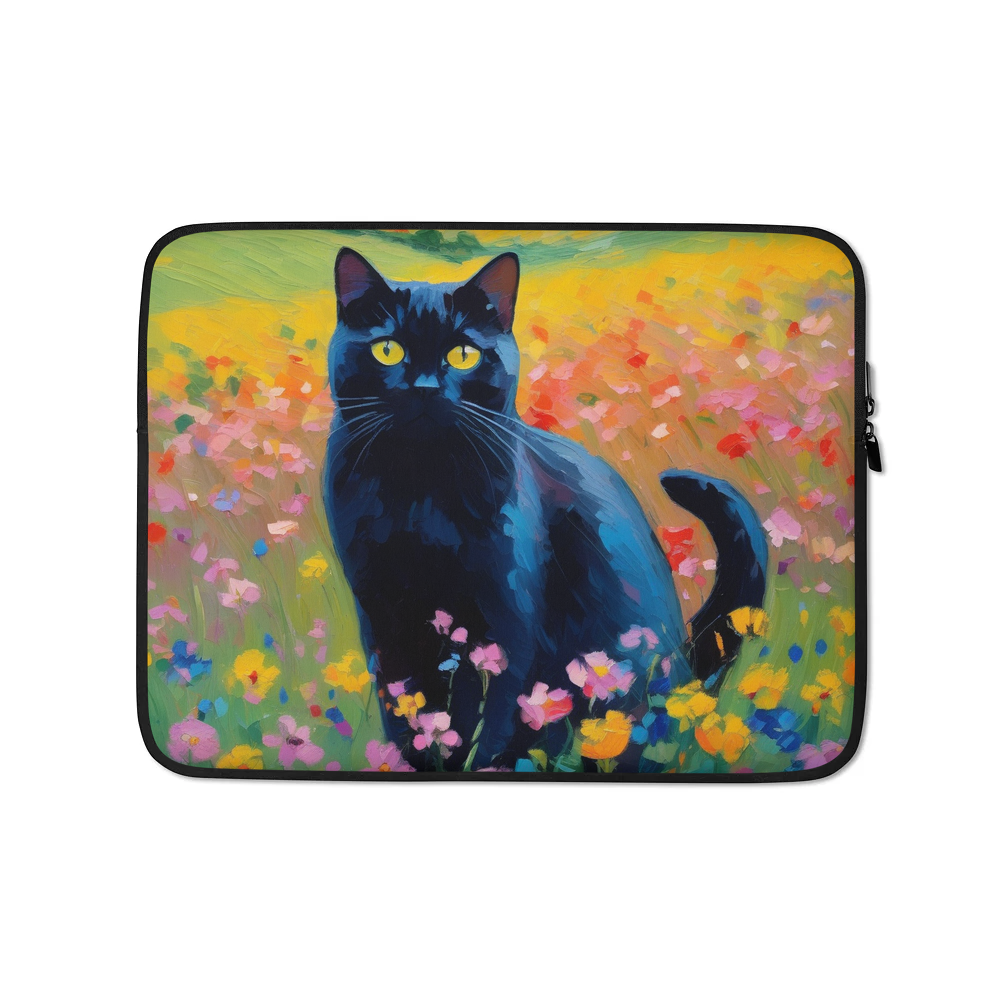 PugMug Custom Black British Shorthair Cat Laptop Sleeve