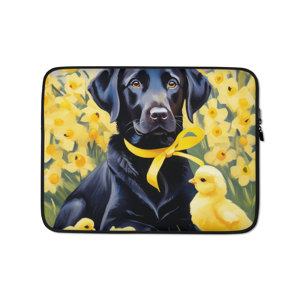 PugMug Custom Black Labrador Retriever Laptop Sleeve
