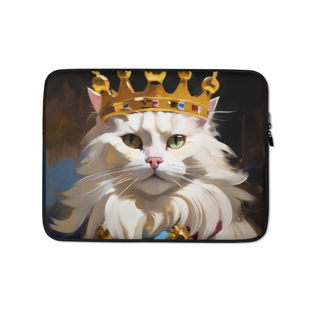 PugMug Custom White Companion Cat Laptop Sleeve