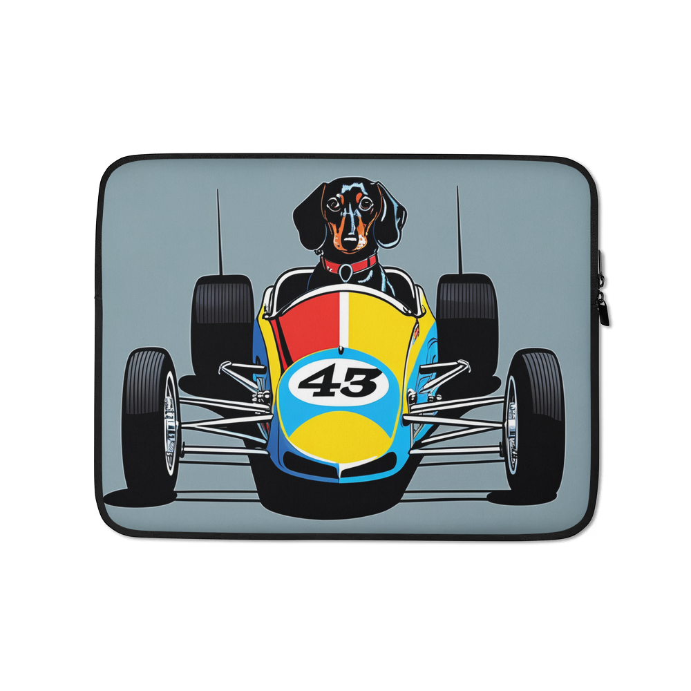 PugMug Custom Black Dachshund Laptop Sleeve