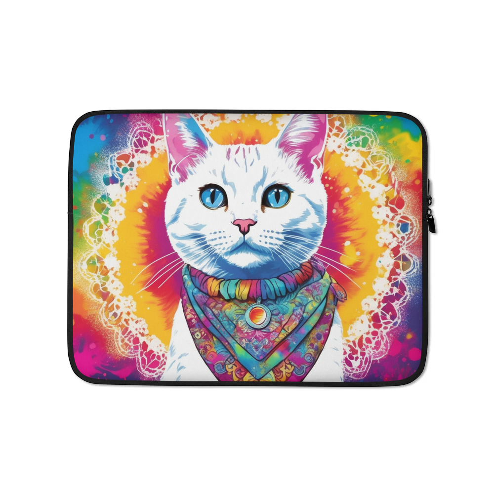PugMug Custom White American Shorthair Cat Laptop Sleeve