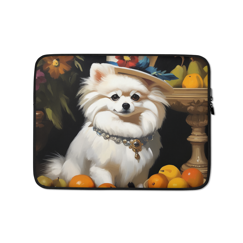 PugMug Custom White Pomeranian Laptop Sleeve