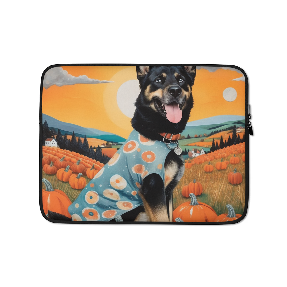 PugMug Custom Blue Laptop Sleeve