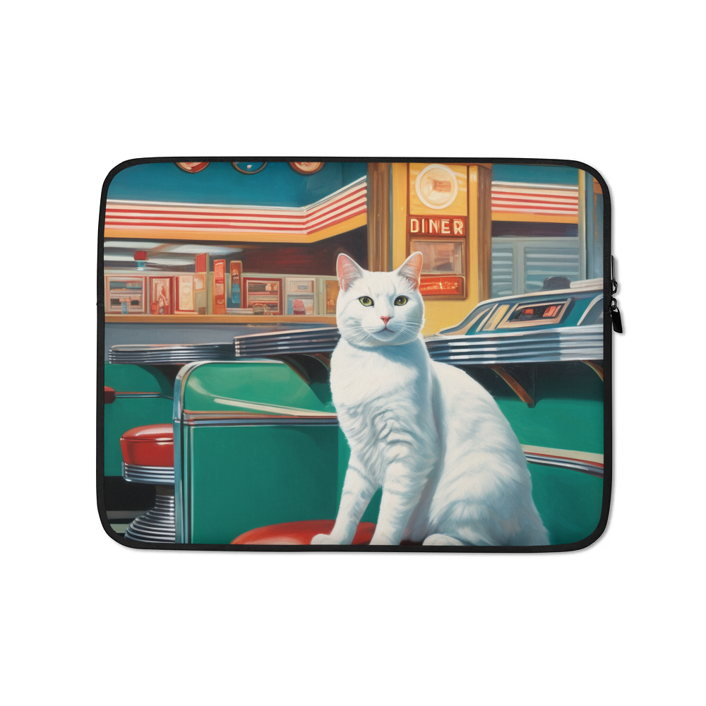 PugMug Custom White Companion Cat Laptop Sleeve