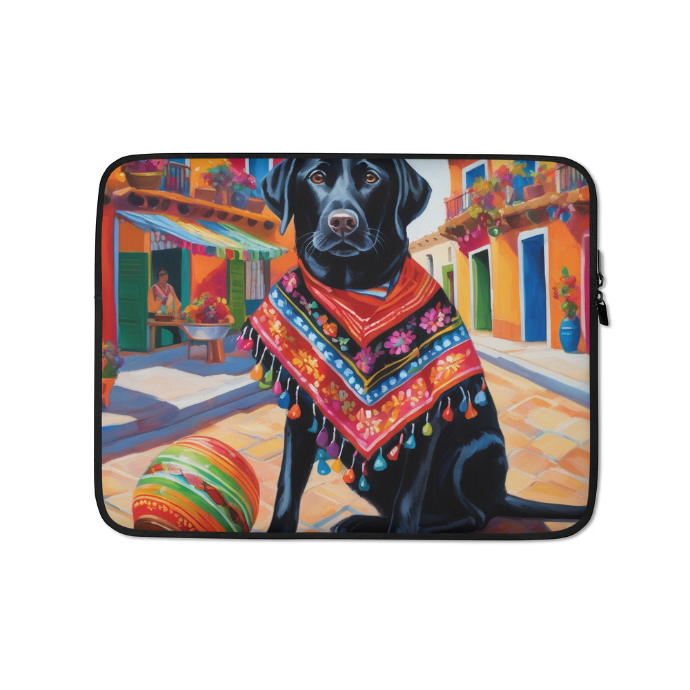 PugMug Custom Black Labrador Retriever Laptop Sleeve