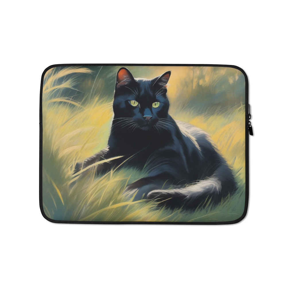 PugMug Custom Black Exotic Cat Laptop Sleeve