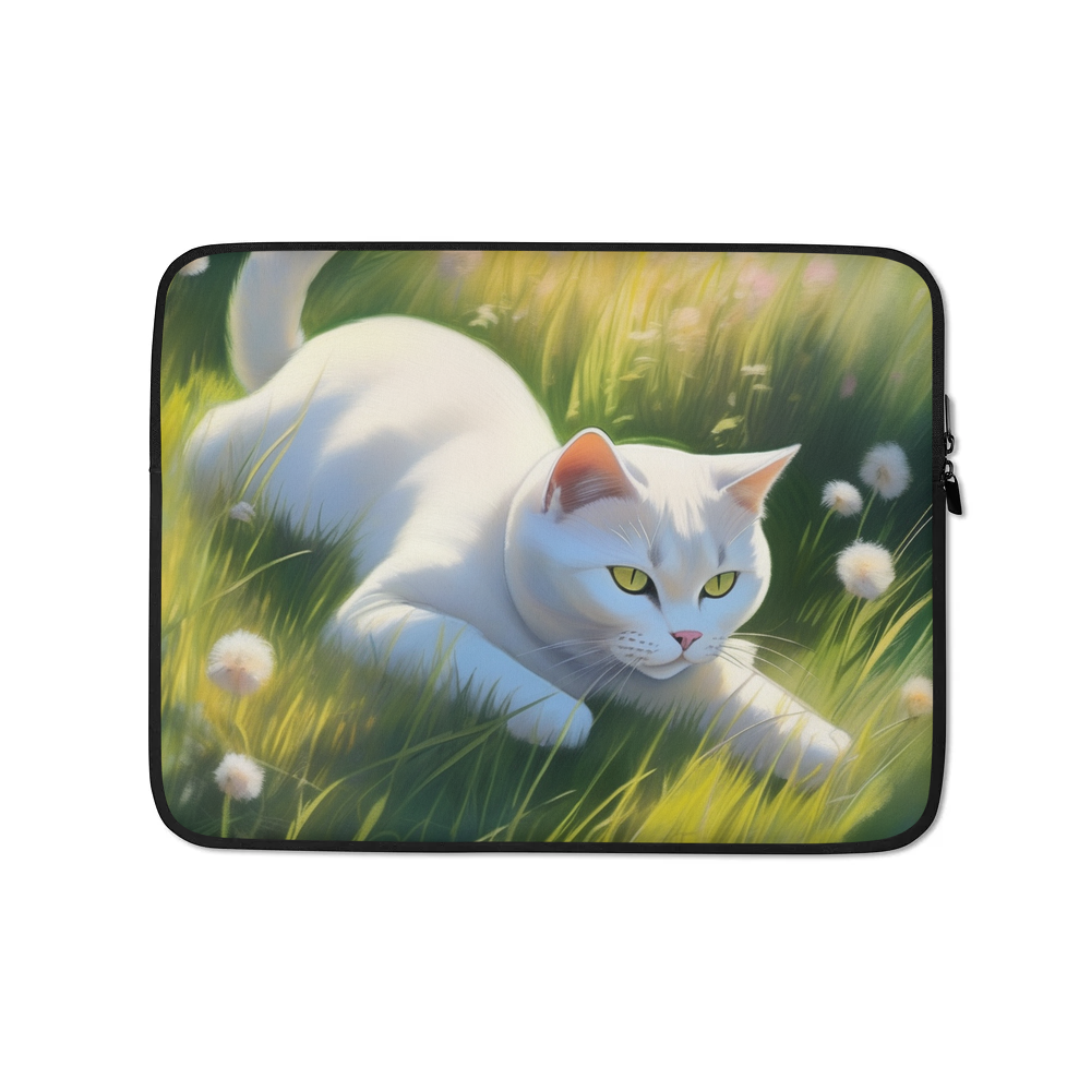 PugMug Custom White British Shorthair Cat Laptop Sleeve