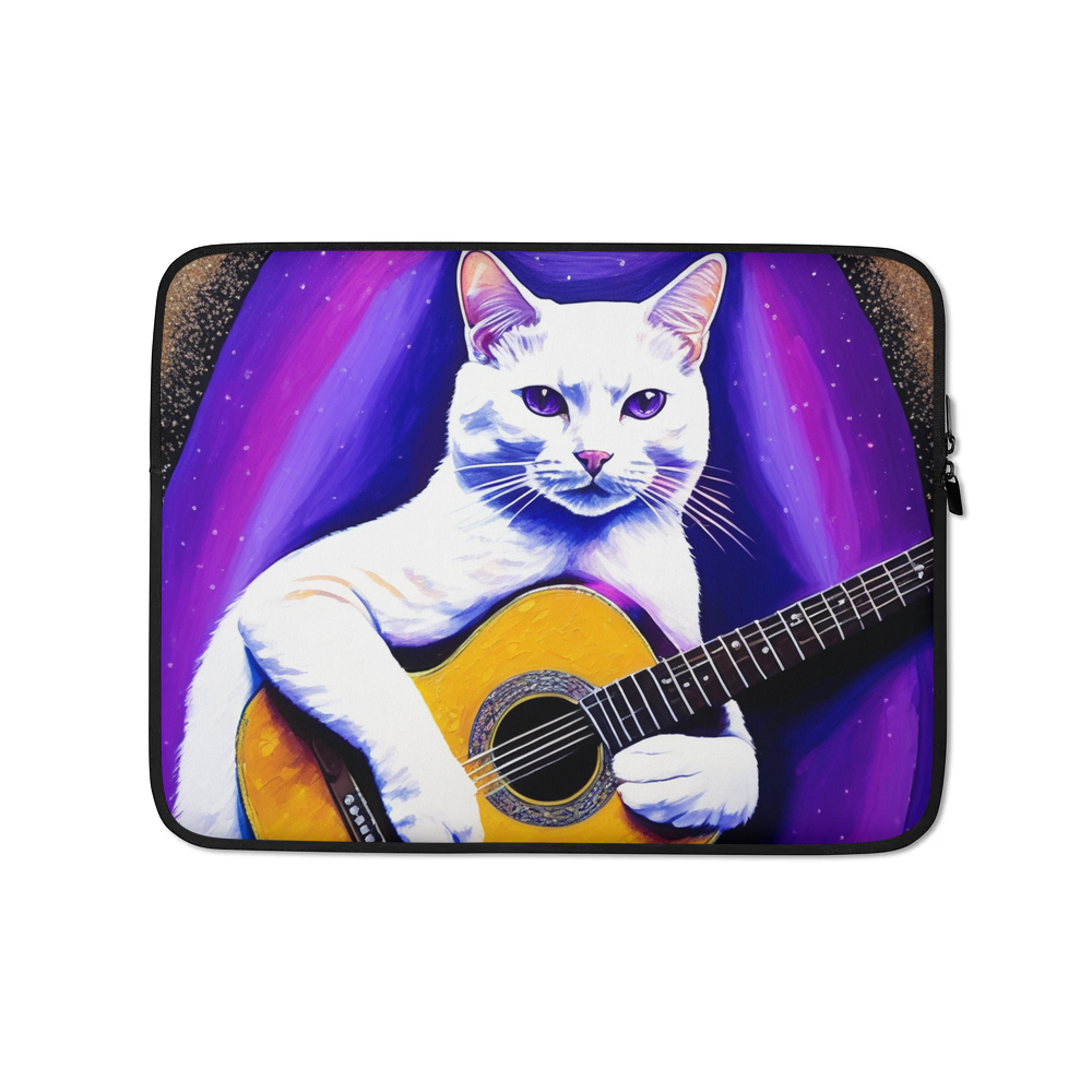 PugMug Custom White Companion Cat Laptop Sleeve