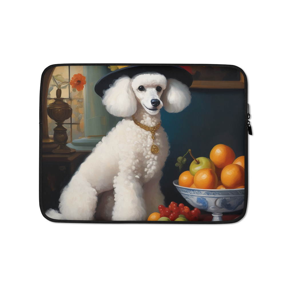PugMug Custom White Poodle Laptop Sleeve