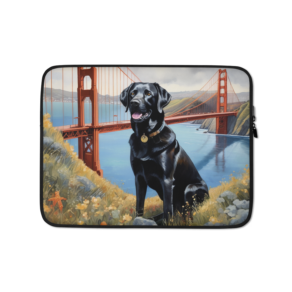 PugMug Custom Black Labrador Retriever Laptop Sleeve