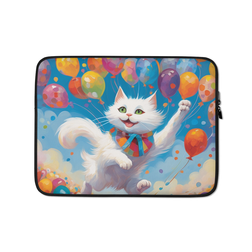 PugMug Custom White Companion Cat Laptop Sleeve