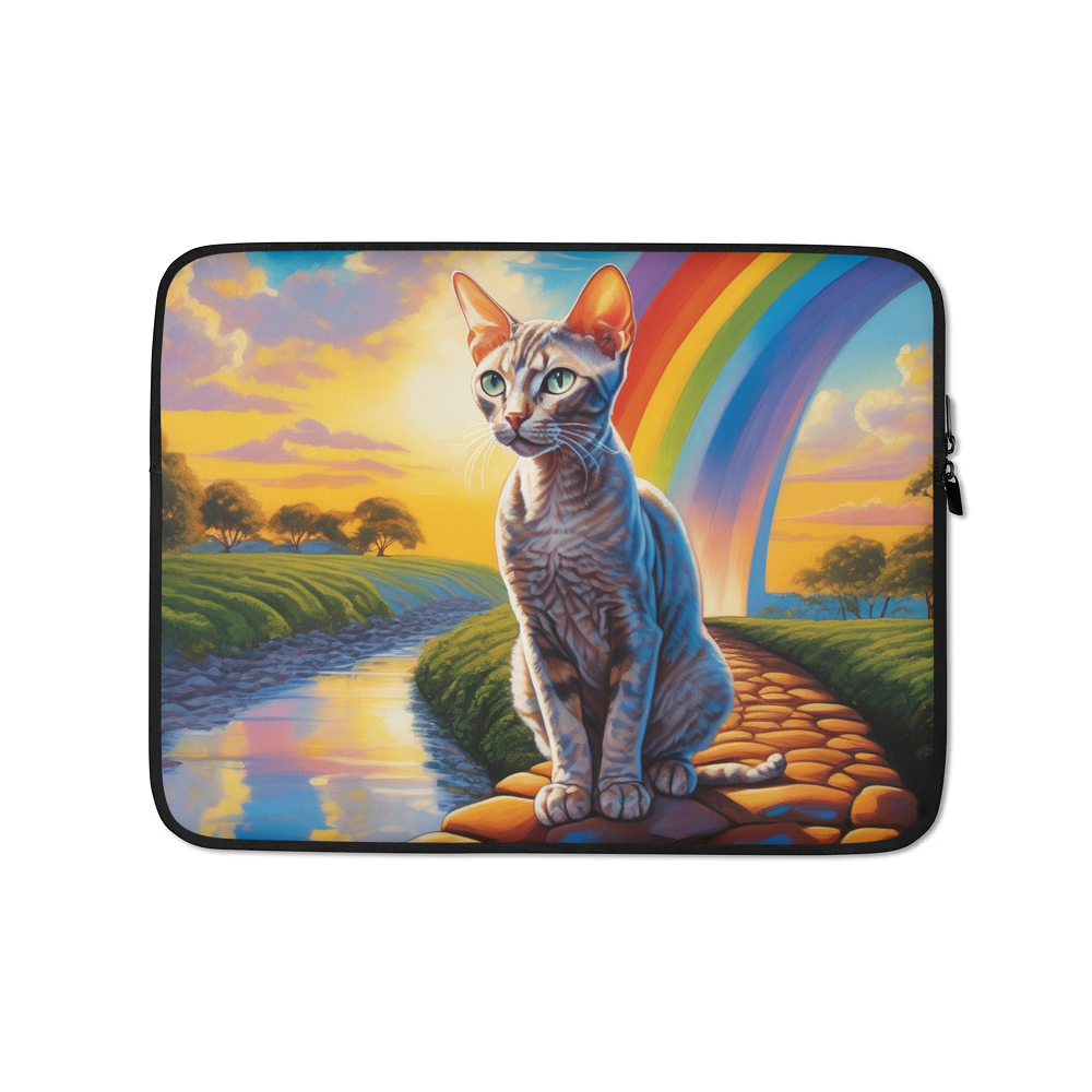 PugMug Custom Tabby Devon Rex Cat Laptop Sleeve
