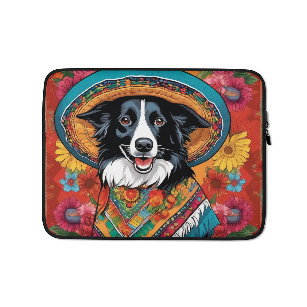 PugMug Custom Border Collie Laptop Sleeve