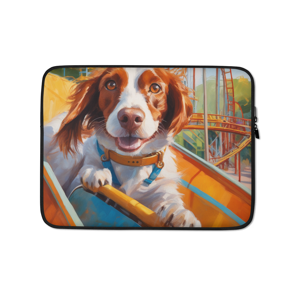 PugMug Custom Brittany Dog Laptop Sleeve