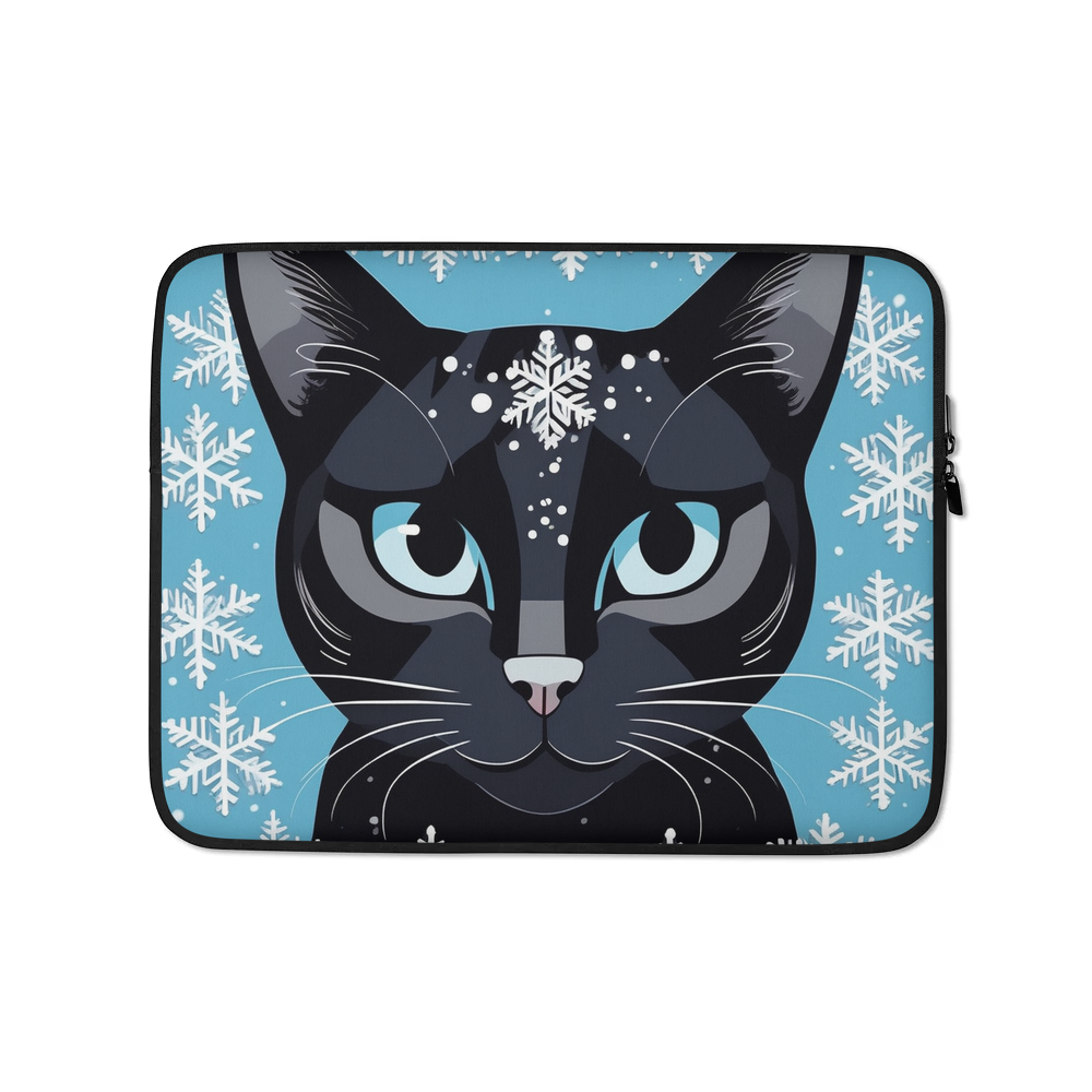 PugMug Custom Black Exotic Cat Laptop Sleeve