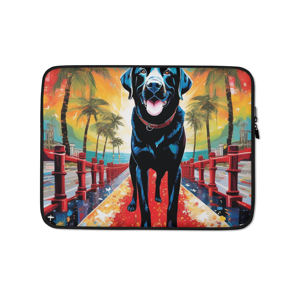 PugMug Custom Black Labrador Retriever Laptop Sleeve