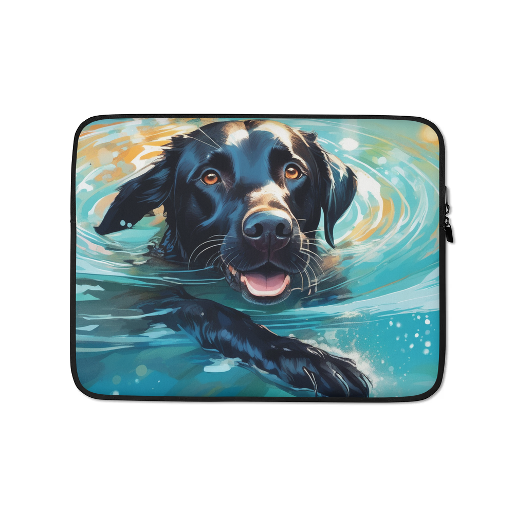 PugMug Custom Black Labrador Retriever Laptop Sleeve