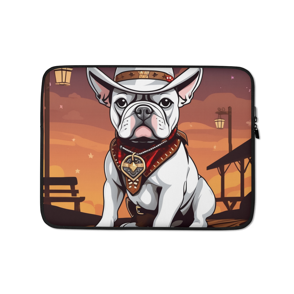 PugMug Custom White French Bulldog Laptop Sleeve