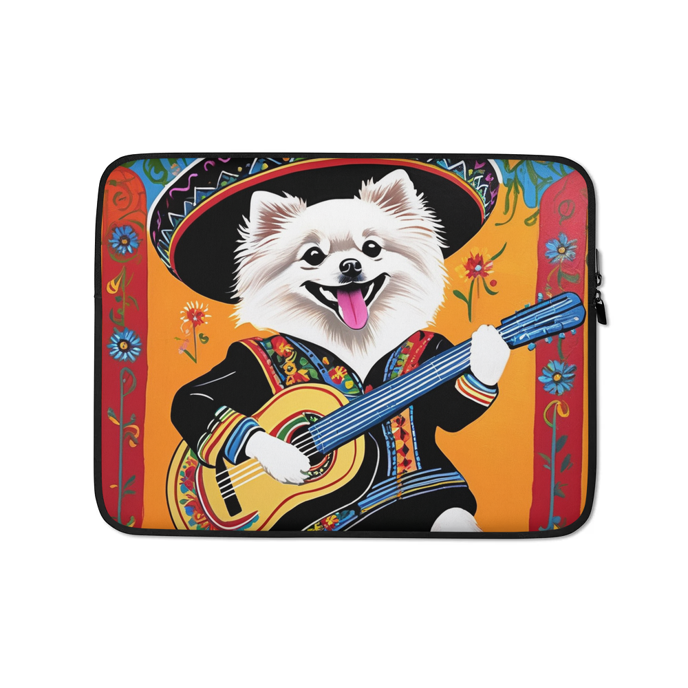 PugMug Custom White Pomeranian Laptop Sleeve
