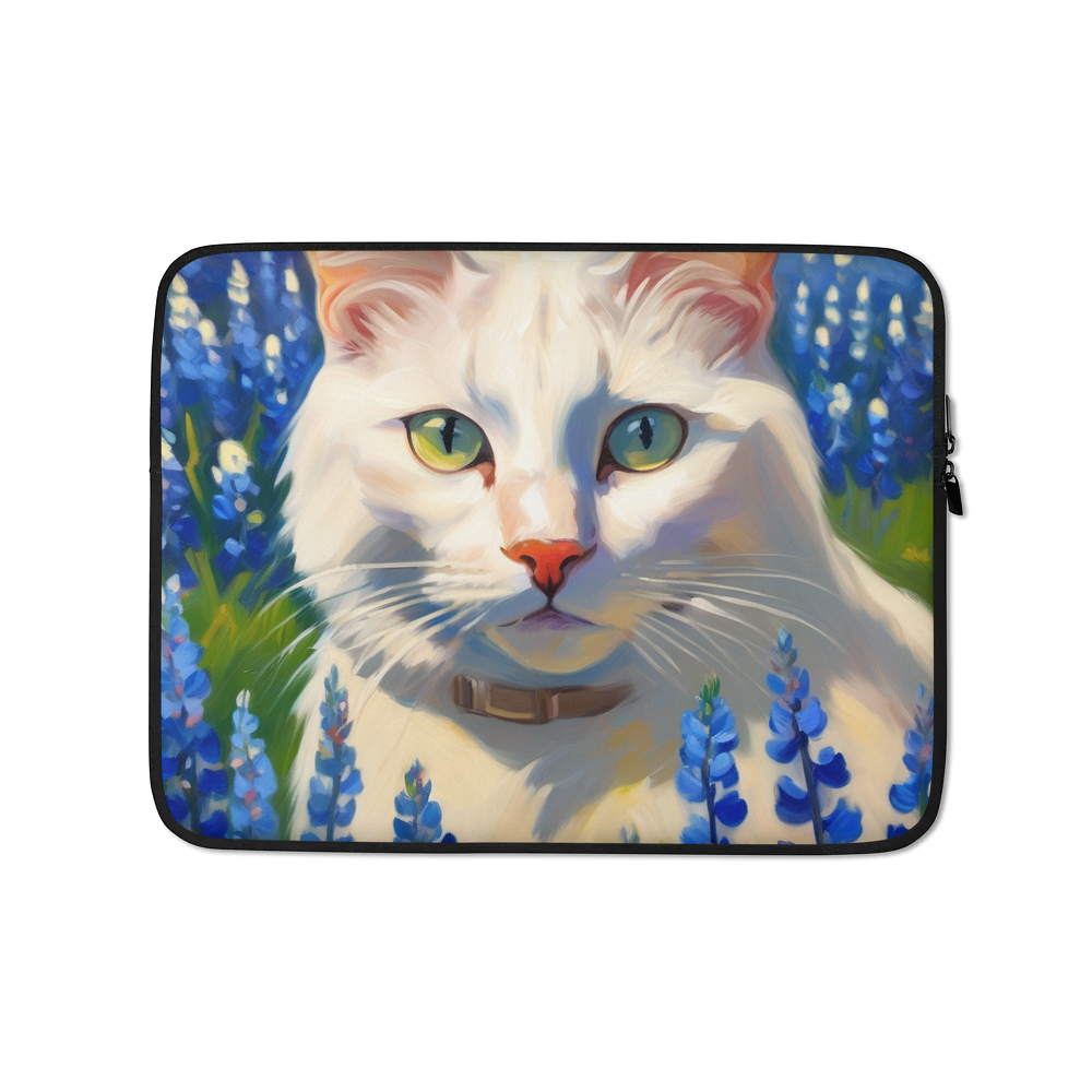PugMug Custom White Companion Cat Laptop Sleeve