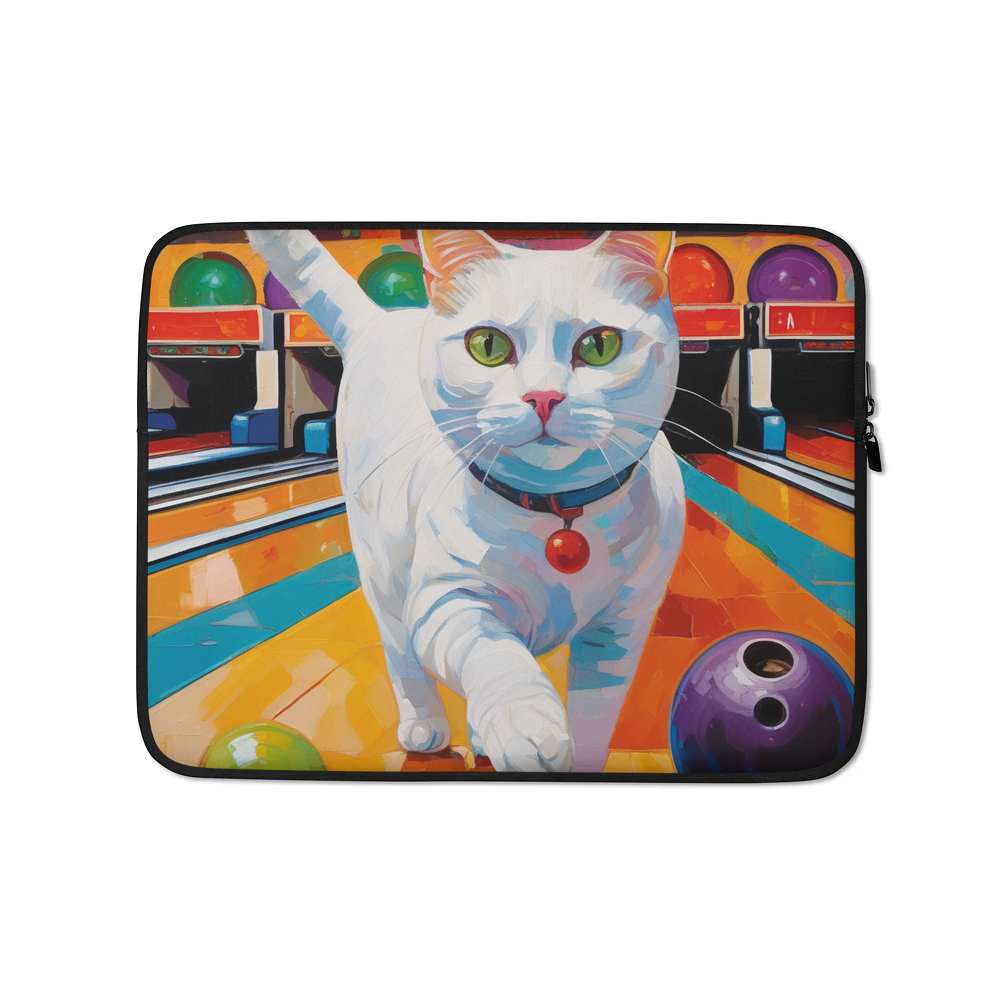 PugMug Custom White Companion Cat Laptop Sleeve