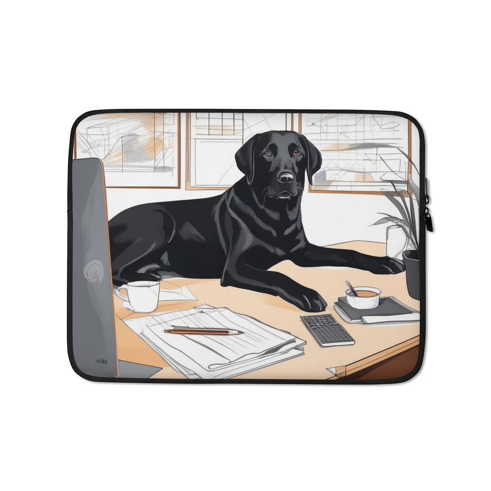 PugMug Custom Black Labrador Retriever Laptop Sleeve