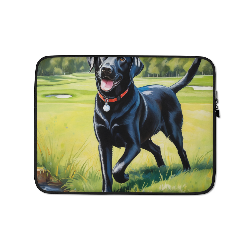 PugMug Custom Black Labrador Retriever Laptop Sleeve