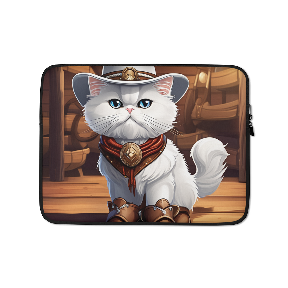 PugMug Custom White Persian Cat Laptop Sleeve