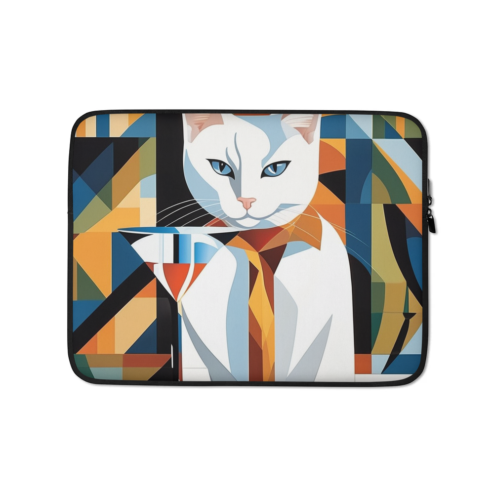 PugMug Custom White Companion Cat Laptop Sleeve