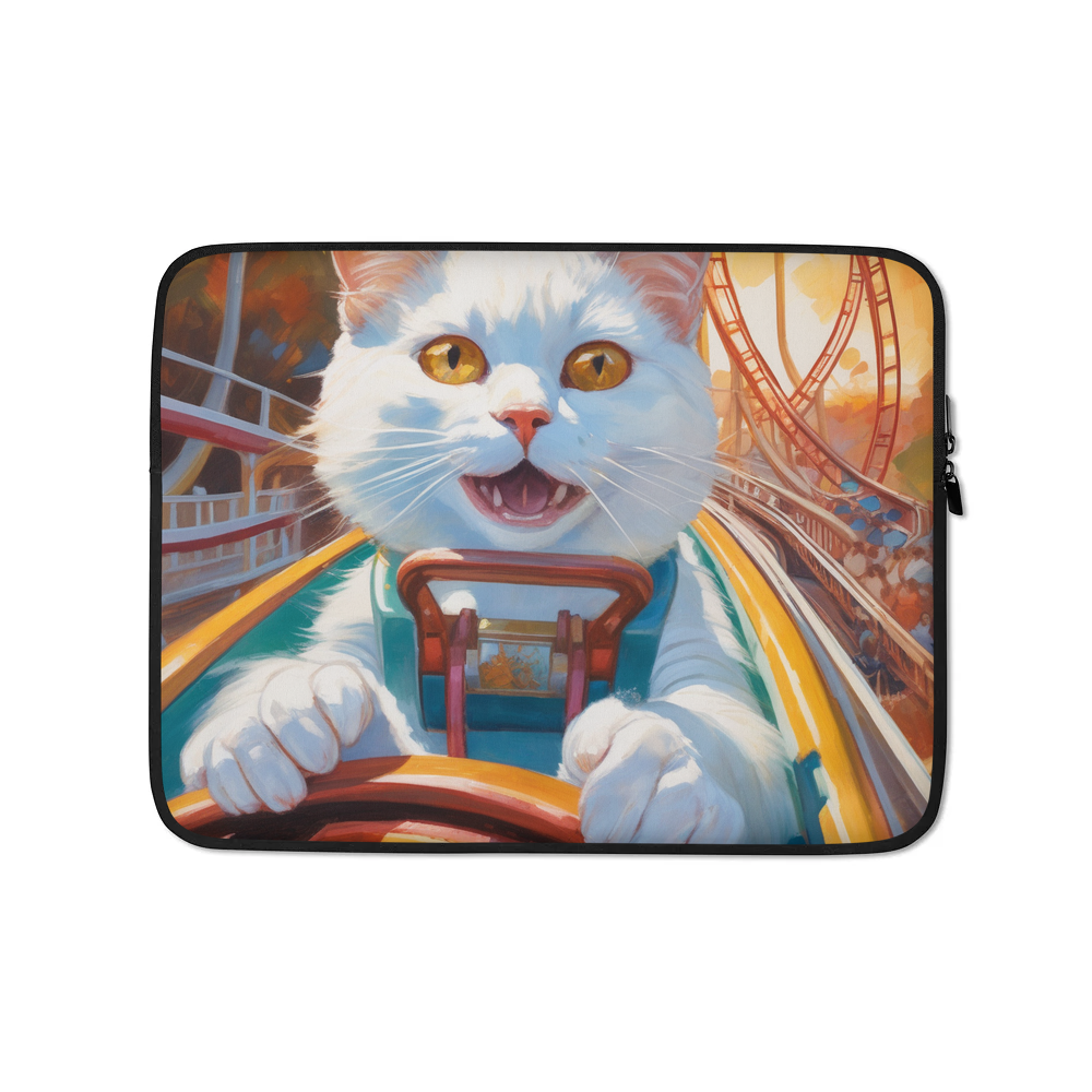 PugMug Custom White Companion Cat Laptop Sleeve