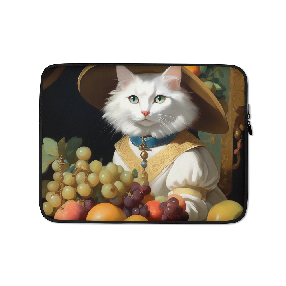 PugMug Custom White Companion Cat Laptop Sleeve