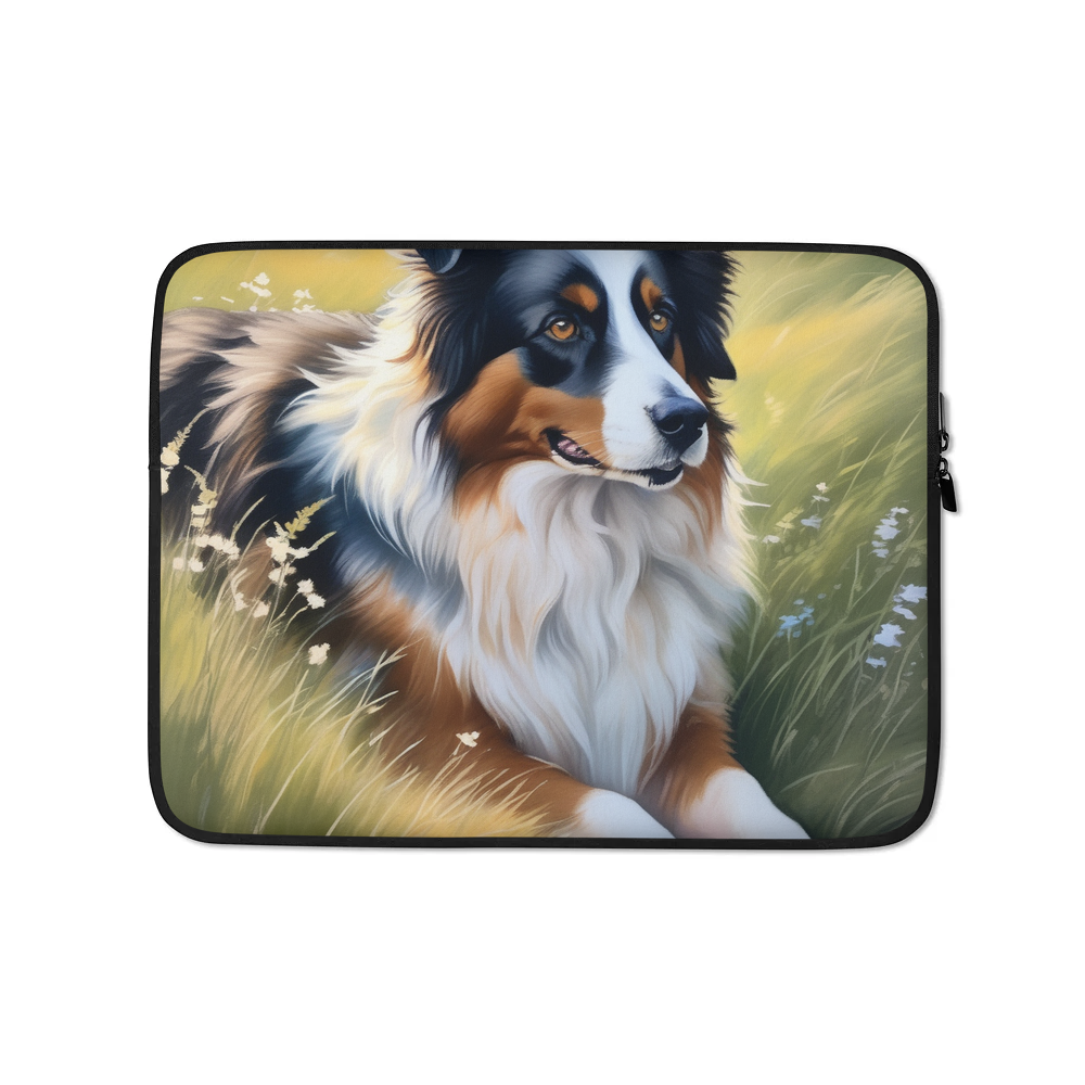 PugMug Custom Miniature American Shepherd Laptop Sleeve