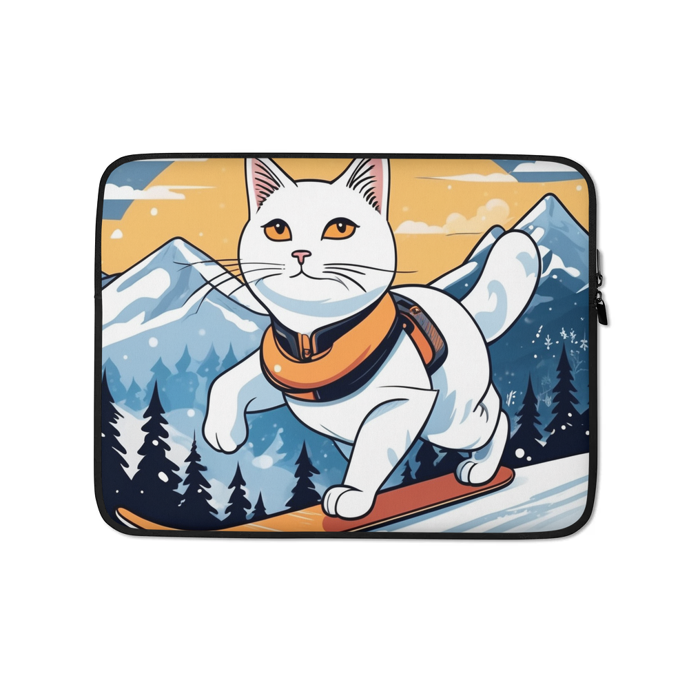 PugMug Custom White Companion Cat Laptop Sleeve