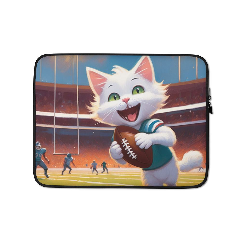 PugMug Custom White Companion Cat Laptop Sleeve