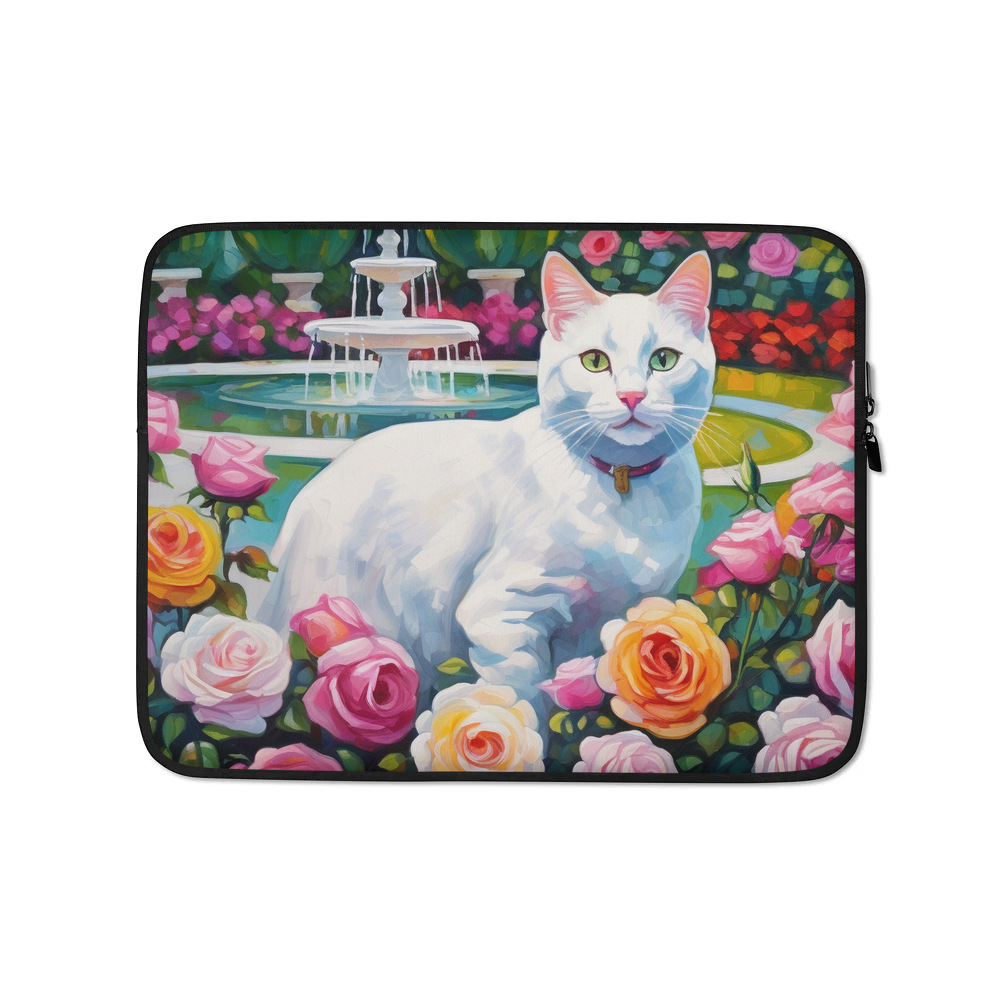 PugMug Custom White Companion Cat Laptop Sleeve