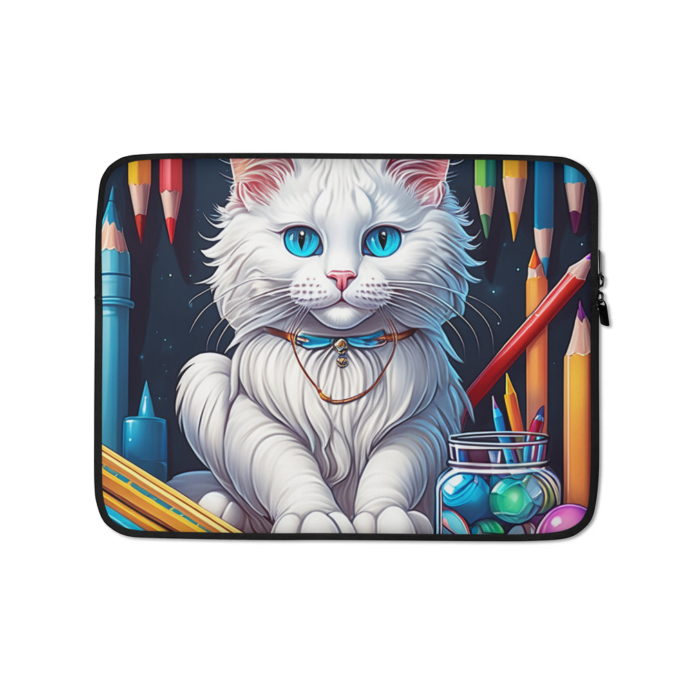 PugMug Custom White Ragdoll Cat Laptop Sleeve