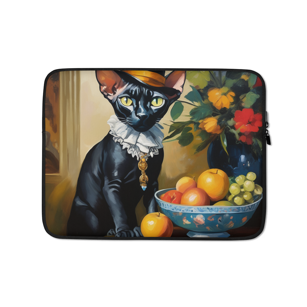 PugMug Custom Black Sphynx Cat Laptop Sleeve