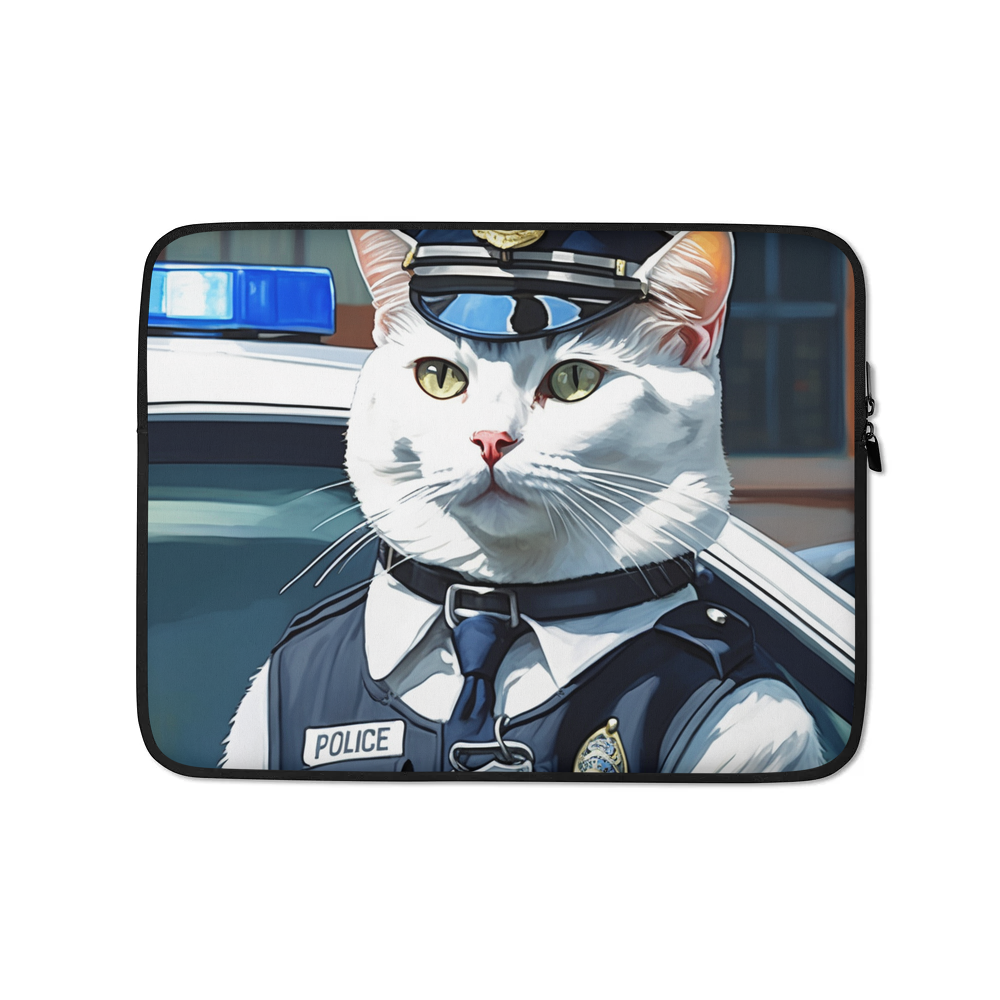 PugMug Custom White Companion Cat Laptop Sleeve